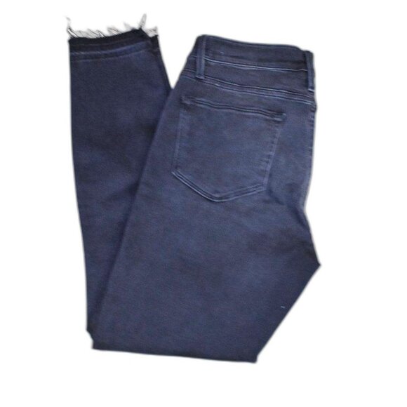 FRAME Le High Skinny Crop Jeans Black Stretch Denim Size 28 - Picture 3 of 11